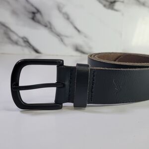 Genuine Leather American Eagle Leather Belt Black